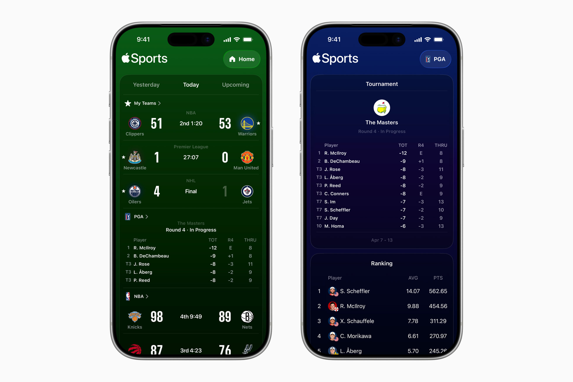 Apple Sports z aktualizacją