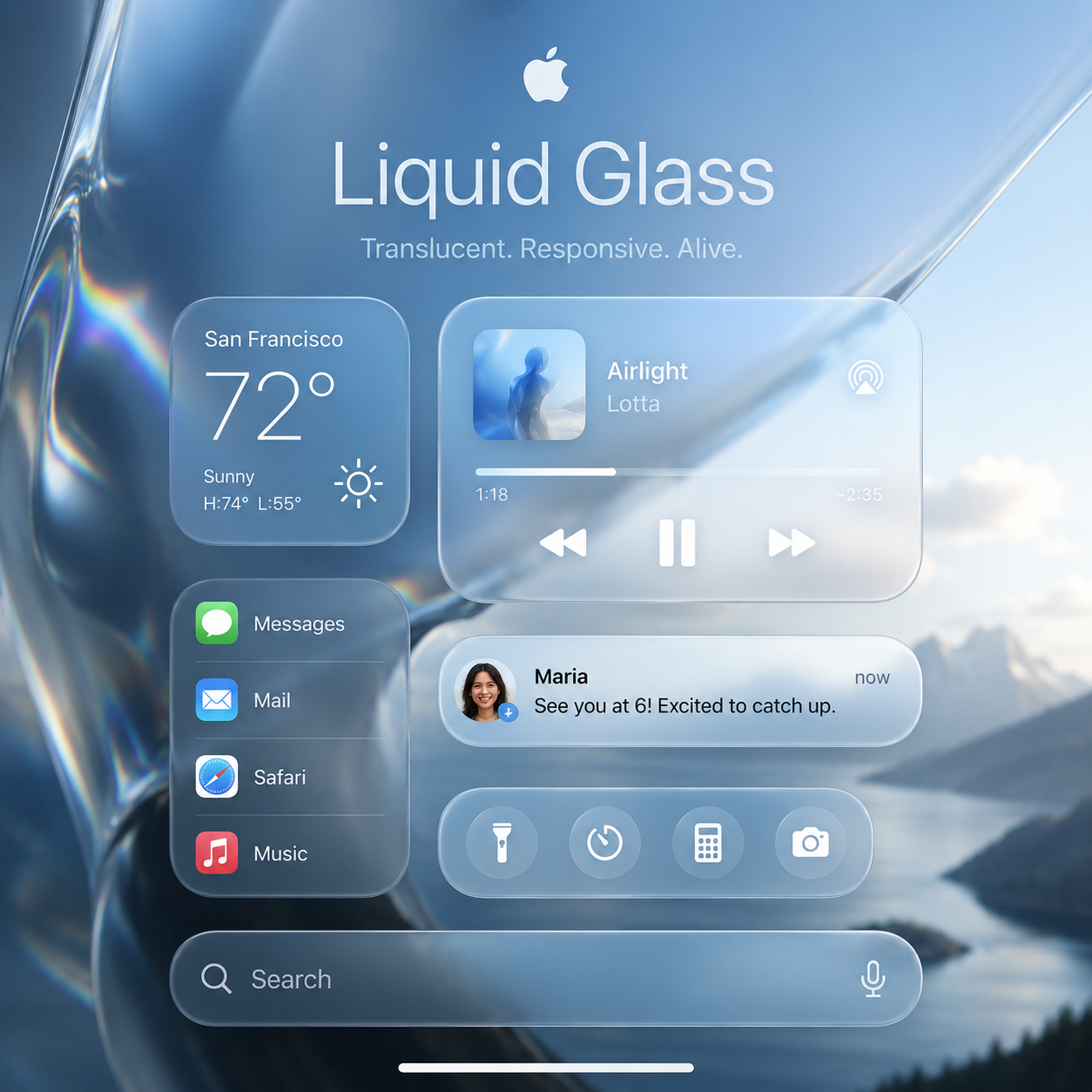 Apple docenione za projekt Liquid Glass